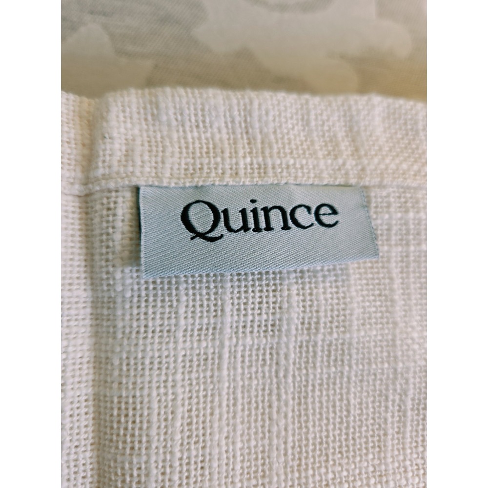 Quince 100% Cotton Sheer Curtains Set of 2 48" X 84" Cream NEW! Open Box $89 - Picture 8 of 10